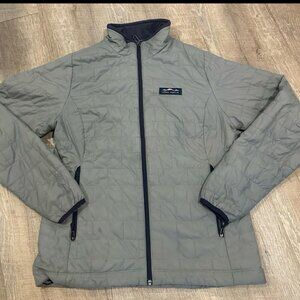 Lauren James Co. PREPTEC Womens Long Sleeve Full Zip Gray Puffer Jacket Large